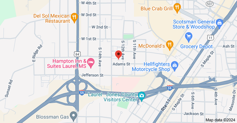 Map showing location of Olive Branch Christian Counseling